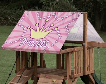 Heavy Duty 15 oz Custom Princess Replacement Tarp \ Canopy for Outdoor Playset