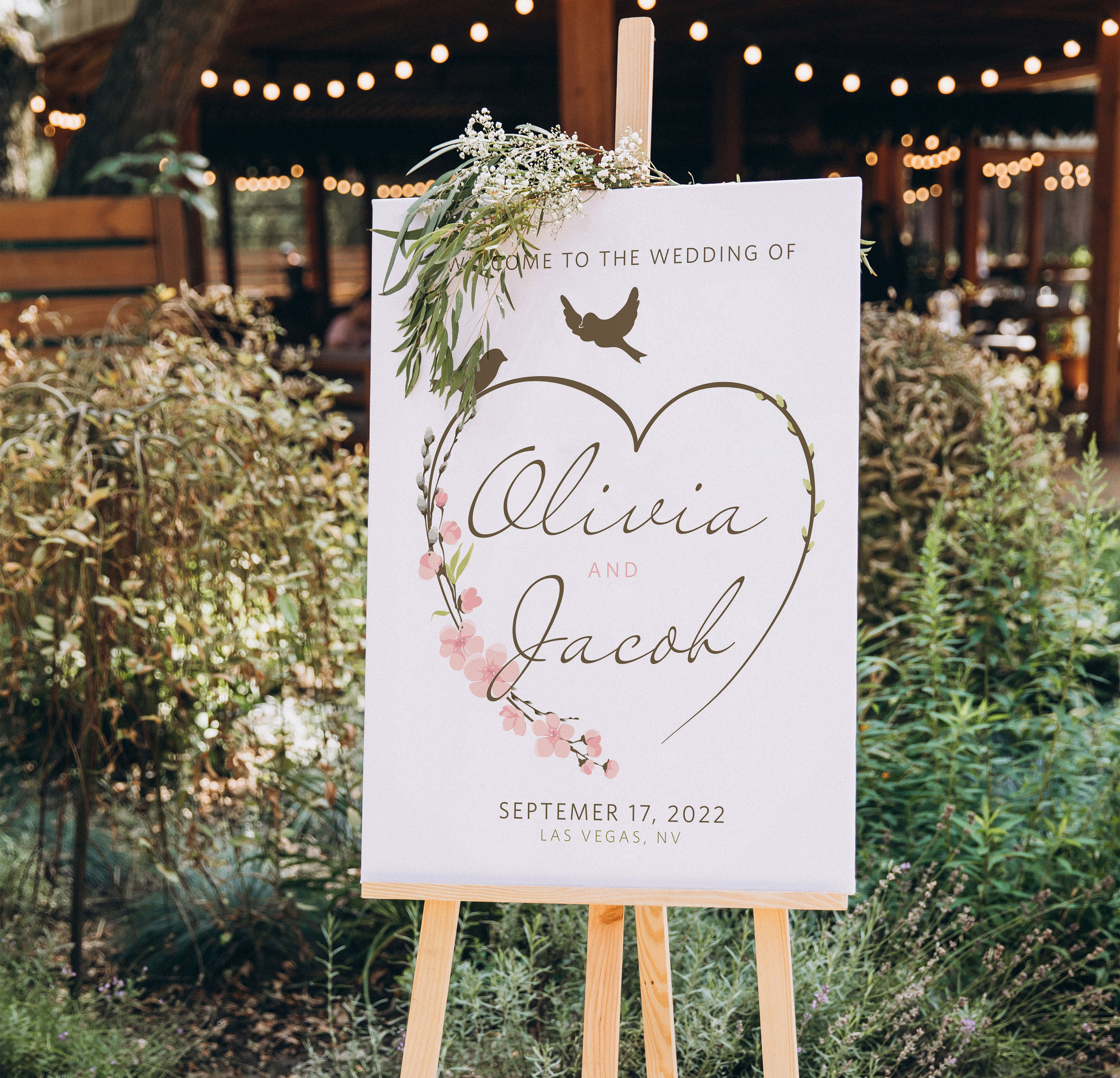 Welcome Wedding Signs 18x24 or 24x36. Personalized and Custom Foam