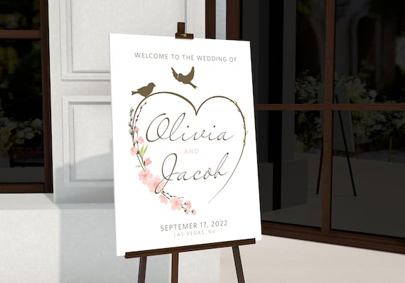 Welcome Wedding Signs 18x24 or 24x36. Personalized and Custom Foam