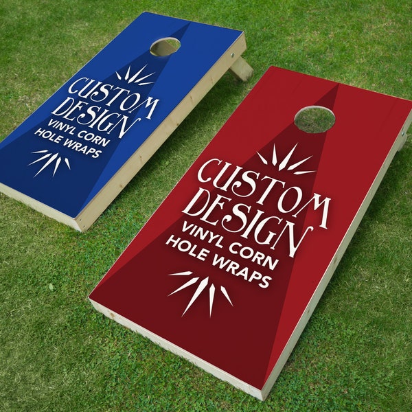 Custom Vinyl Decal Cornhole Wrap - Set of (2) - 24"x48" Wraps - Board NOT Included