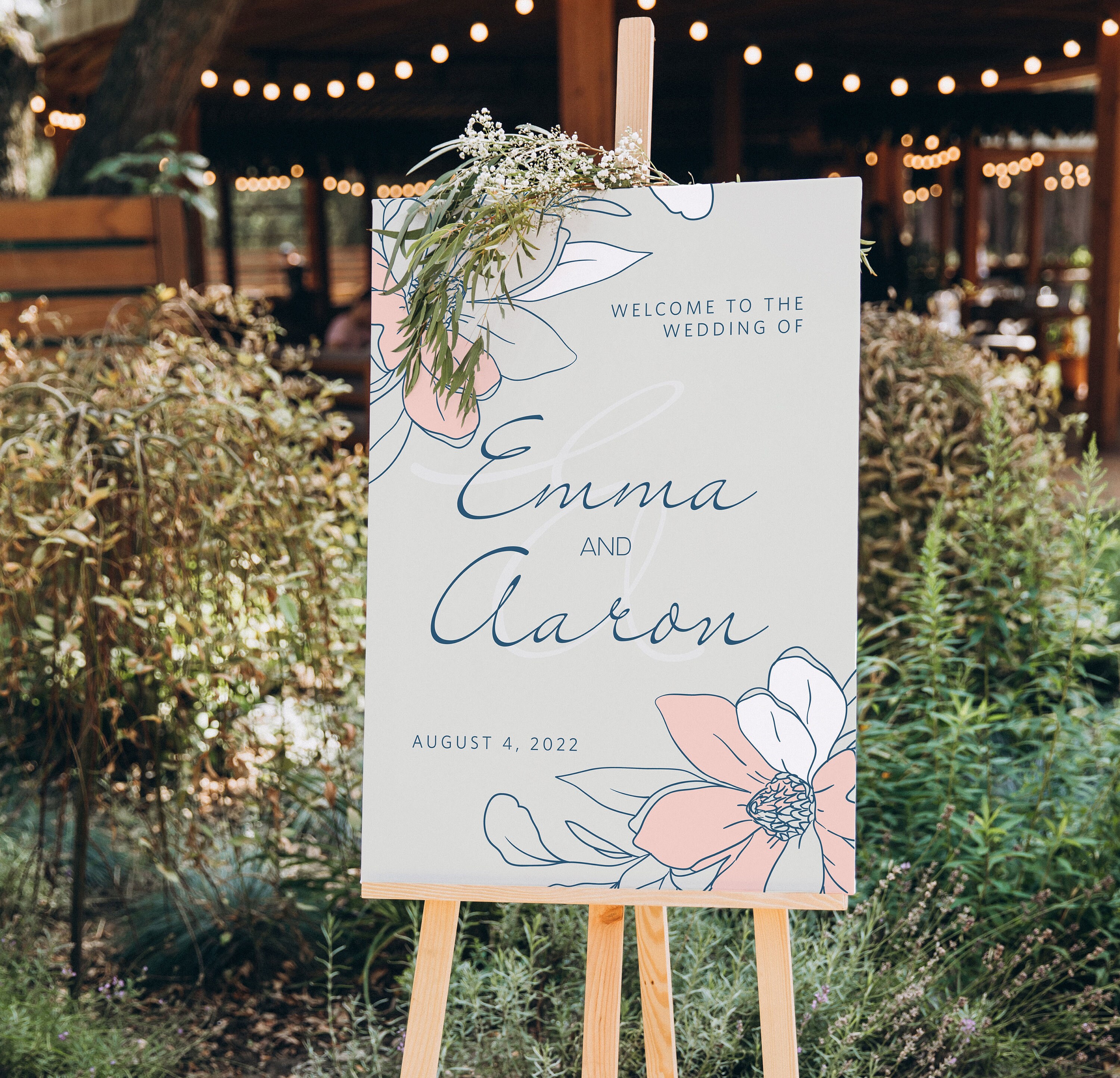 Welcome Wedding Signs 18x24 or 24x36. Personalized and Custom Foam
