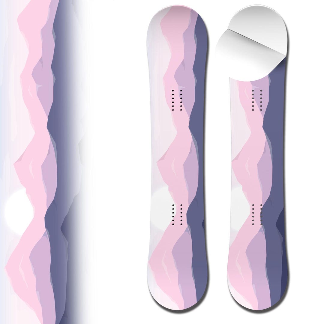 0019 Pink and Purple Pastel Watercolor Mountain Laminated Adhesive ...