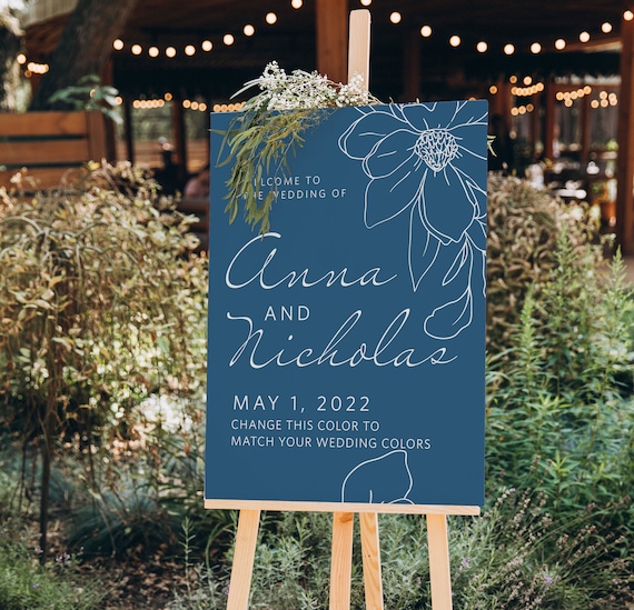 24 x 36 wedding sign | Honestweddingadvice.com