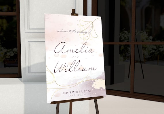 Welcome Wedding Signs 18x24 or 24x36. Personalized and Custom Foam