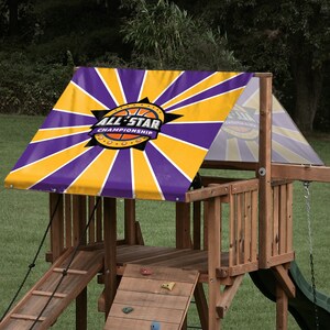 Heavy Duty 15 oz Custom Team Colors Basketball Allstar Play Set Canopy Tarp-57