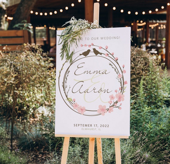 Welcome Wedding Signs 18x24 or 24x36. Personalized and Custom Foam