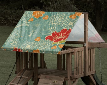 Heavy Duty 15 Oz Custom Nouveau Flower Tarp  Canopy for Outdoor
