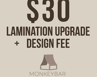 Basic Design, Image or Layout  Fee PLUS Lamination Upgrade