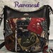 Bethany crossbody bag, boho bag, witchy crossbody purse, one of a kind bag, Ravenesk, hollyhock hobo bag