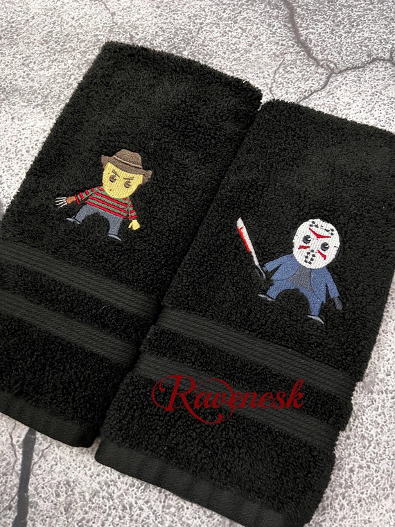 Freddy Vs Jason Hand Towel Set Halloween Decor Horror Movie | Etsy