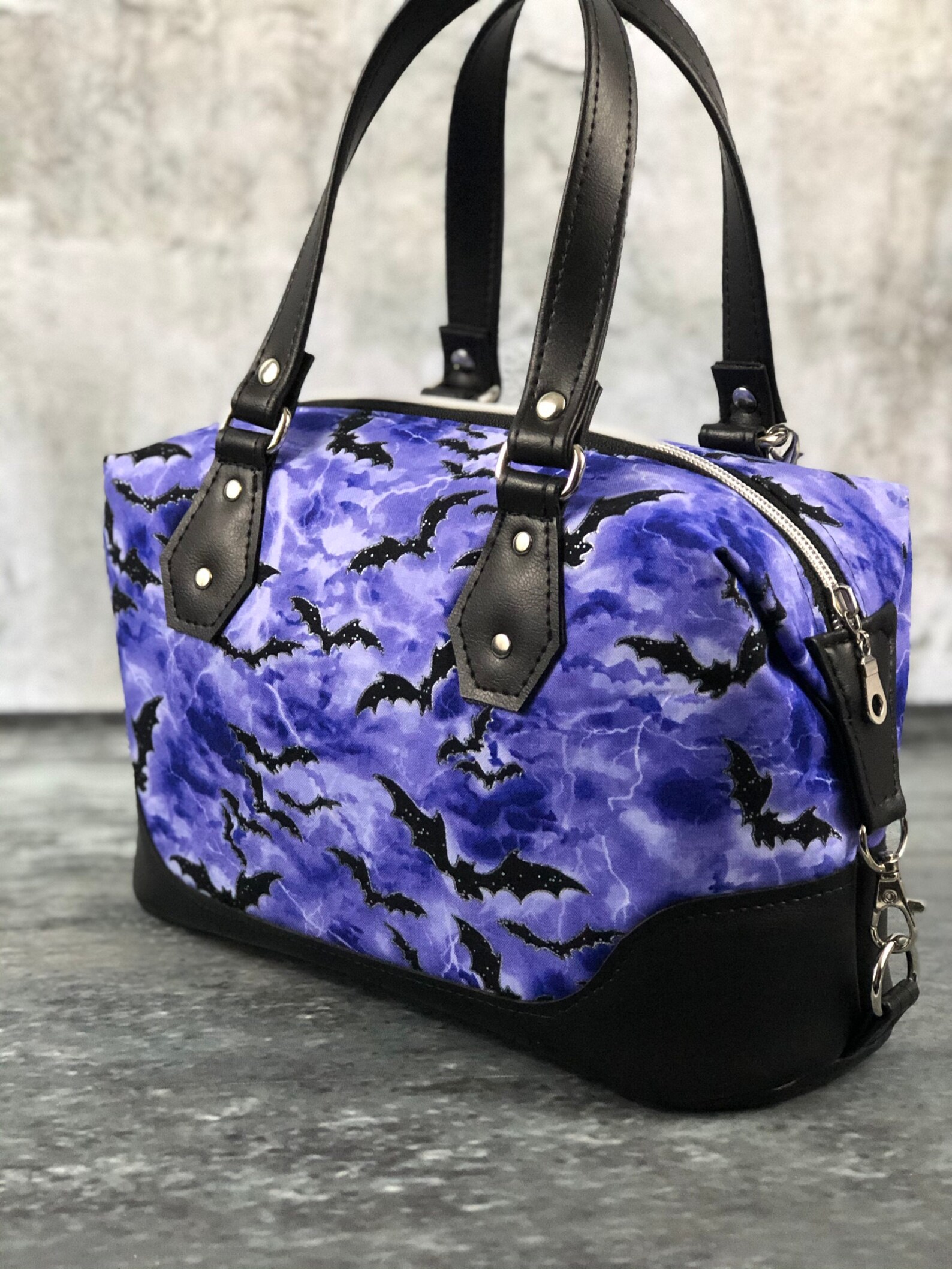 Rayna Gothic purse purple bag bats witchy handbag Etsy