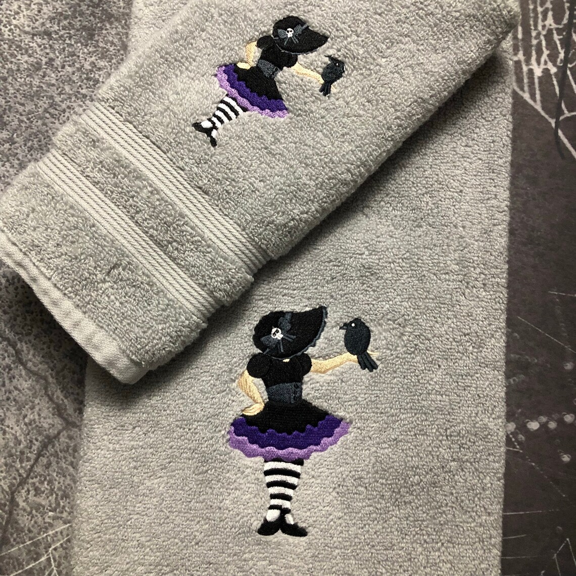 Gothic Bath Towel Set pastel goth bathroom decor witchy Etsy