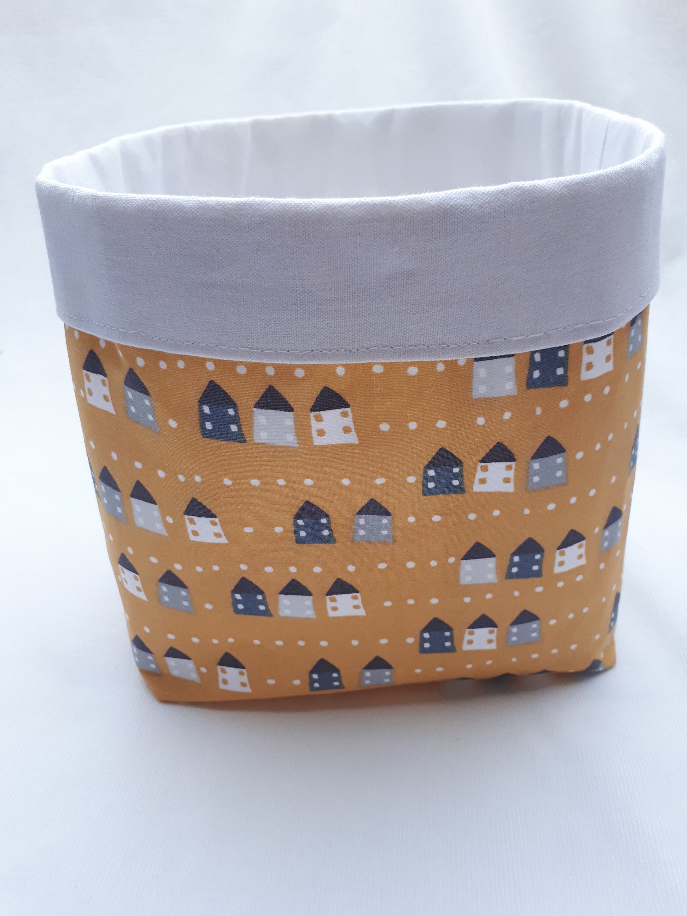 Panière en Cretonne, Petites Maisons