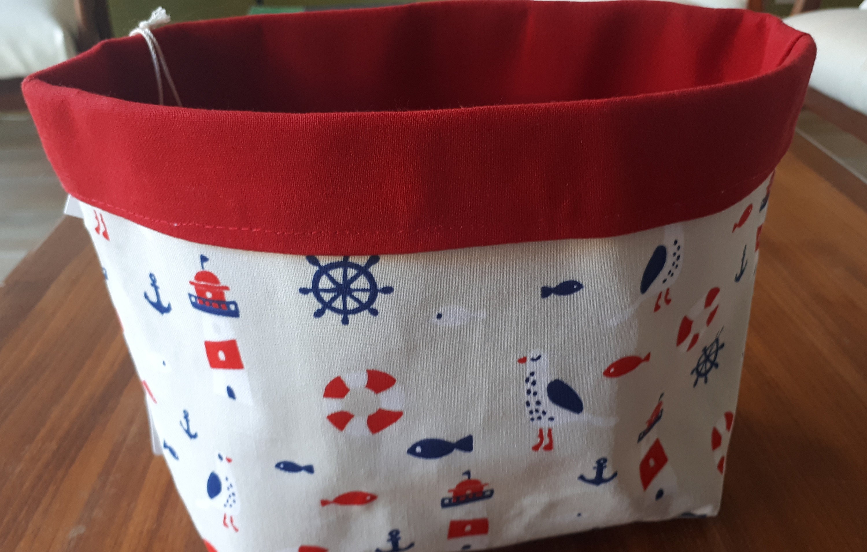 Panière en Cretonne, Bord de Mer Rouge