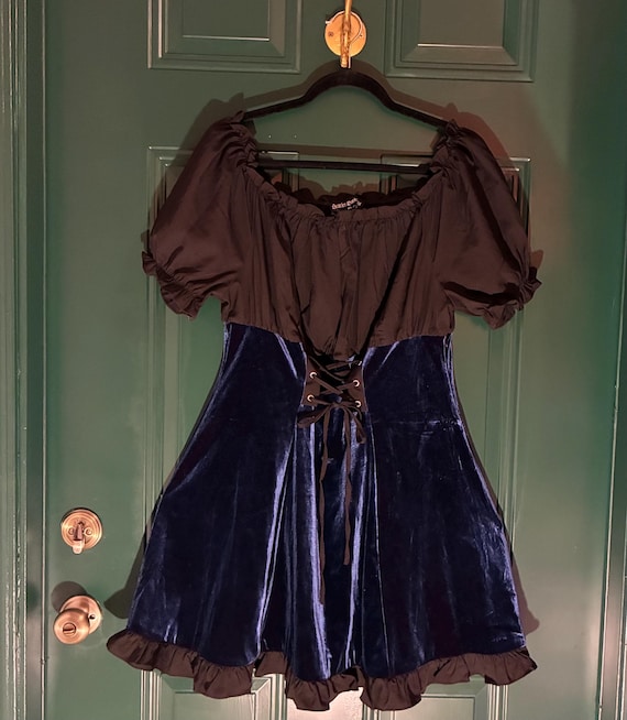 Scarlet Darkness Midnight Velvet Gothic Dress XL