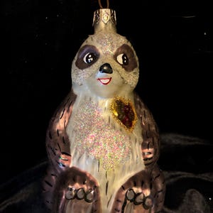 Vintage Christopher Radko Panda Ornament 1996 – A Winter Bear’s Heart, AIDS Awareness Charity, Hand-Blown Glass
