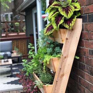 Vertical CEDAR Planter Box Ladder, 24 Sizes image 1