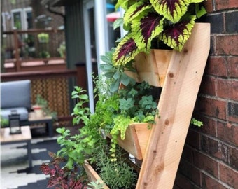 Vertical CEDAR Planter Box Ladder, 24 Sizes!