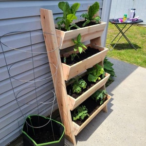 Vertical CEDAR Planter Box Ladder, 24 Sizes image 6