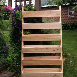 Vertical CEDAR Planter Box Ladder, 24 Sizes image 9