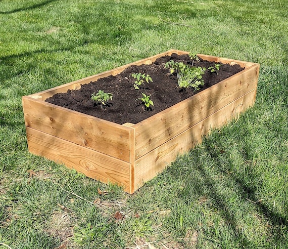 Raised CEDAR Garden Bed 5/8 Boards Easy Assembly | Etsy