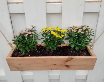 Hanging Cedar Flower Boxes, Hardware Included