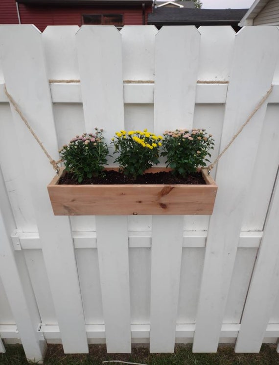 Hanging Cedar Flower Boxes, Hardware Included