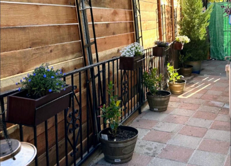 CEDAR Railing Planter, Option of Hangers for Rails Up to 2 Inches Wide message for other sizes image 7