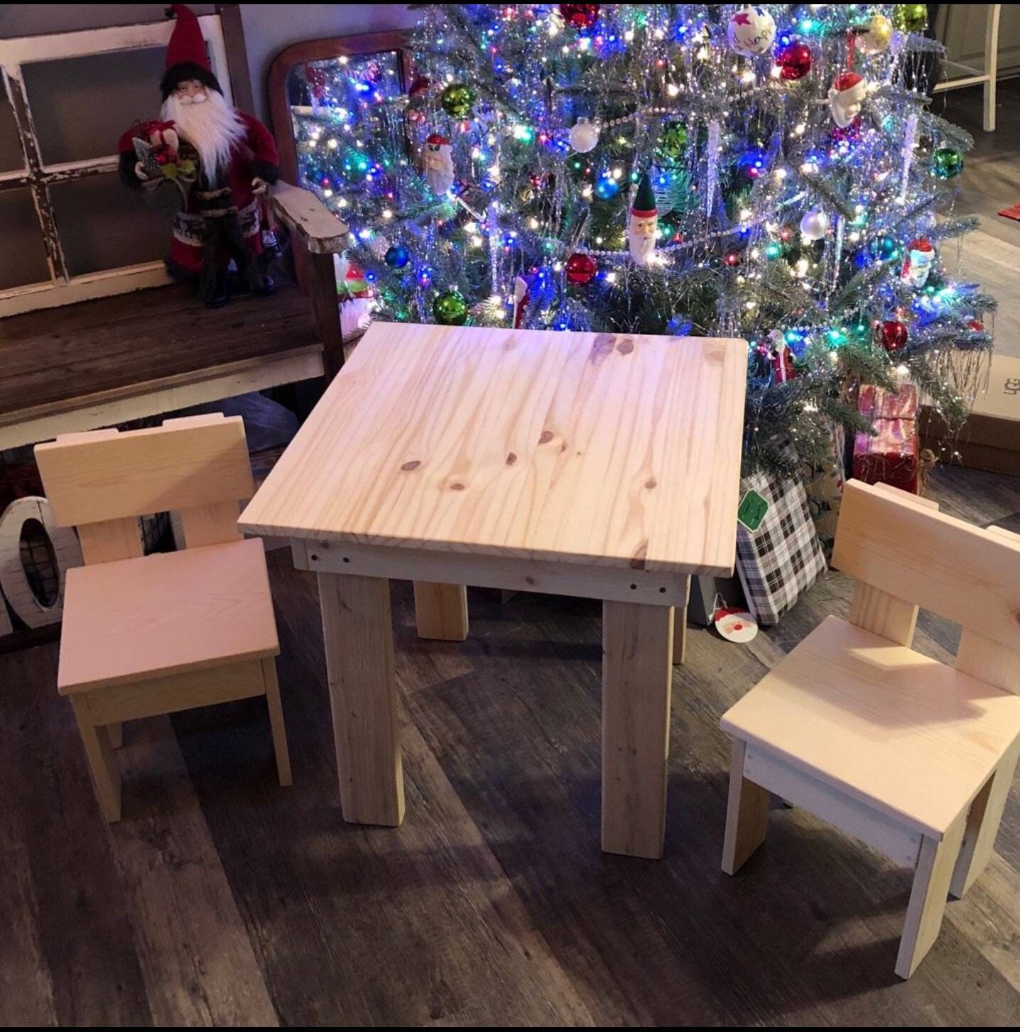 unfinished childrens table and chairs
