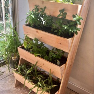 Vertical CEDAR Planter Box Ladder, 24 Sizes image 8