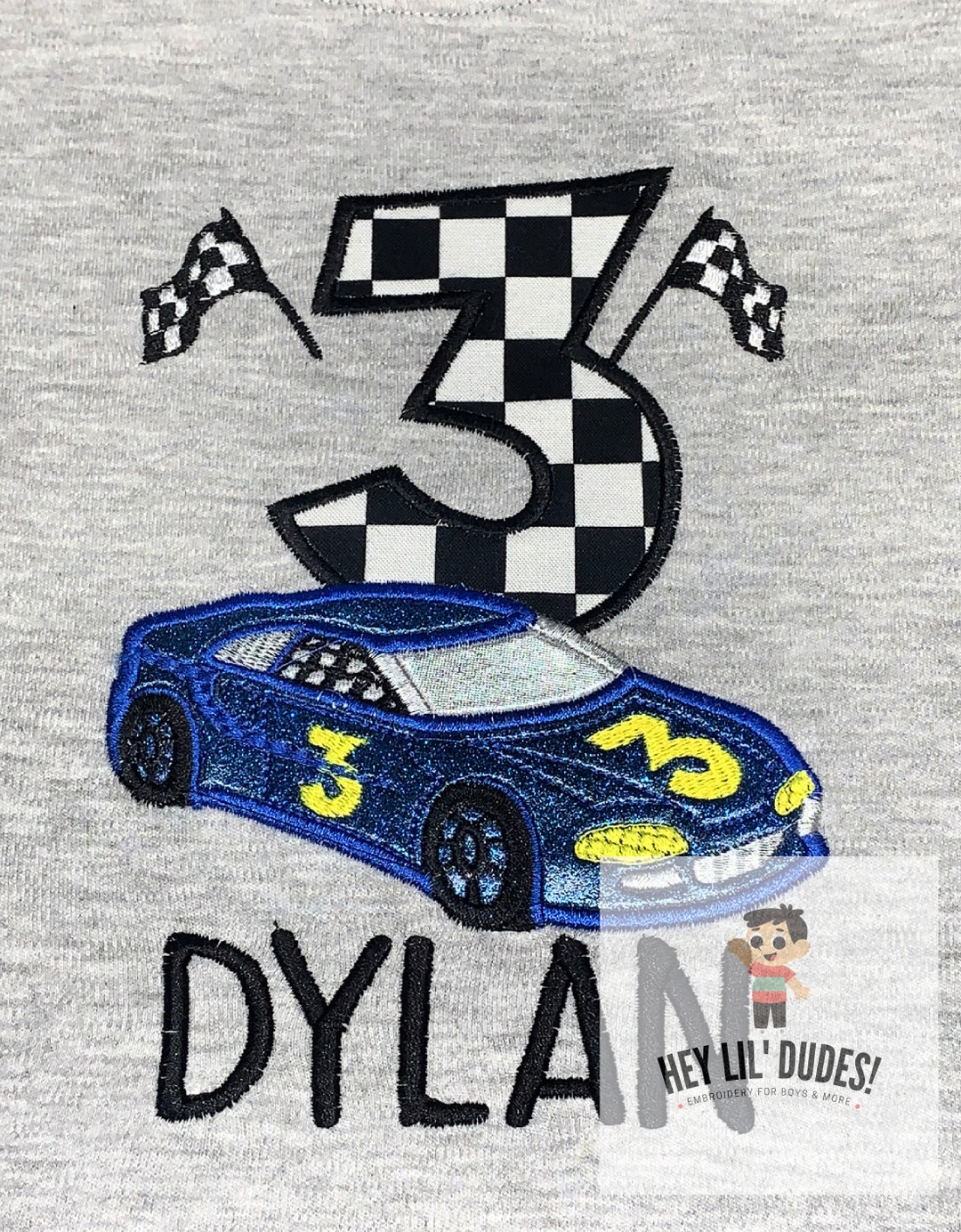 Boys Race Car Birthday Shirt, Blue Racing Car Shirt, Boys Race Outfit
