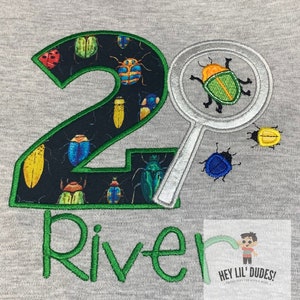 Bugs birthday shirt, Boy Bug themed birthday shirt, Beetle birthday shirt, Bug hunter birthday shirt