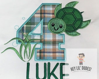 Boys Sea Turtle birthday shirt, Turtle birthday shirt, boy marine turtles birthday shirt, reptile birthday shirt, beach birthday shirt