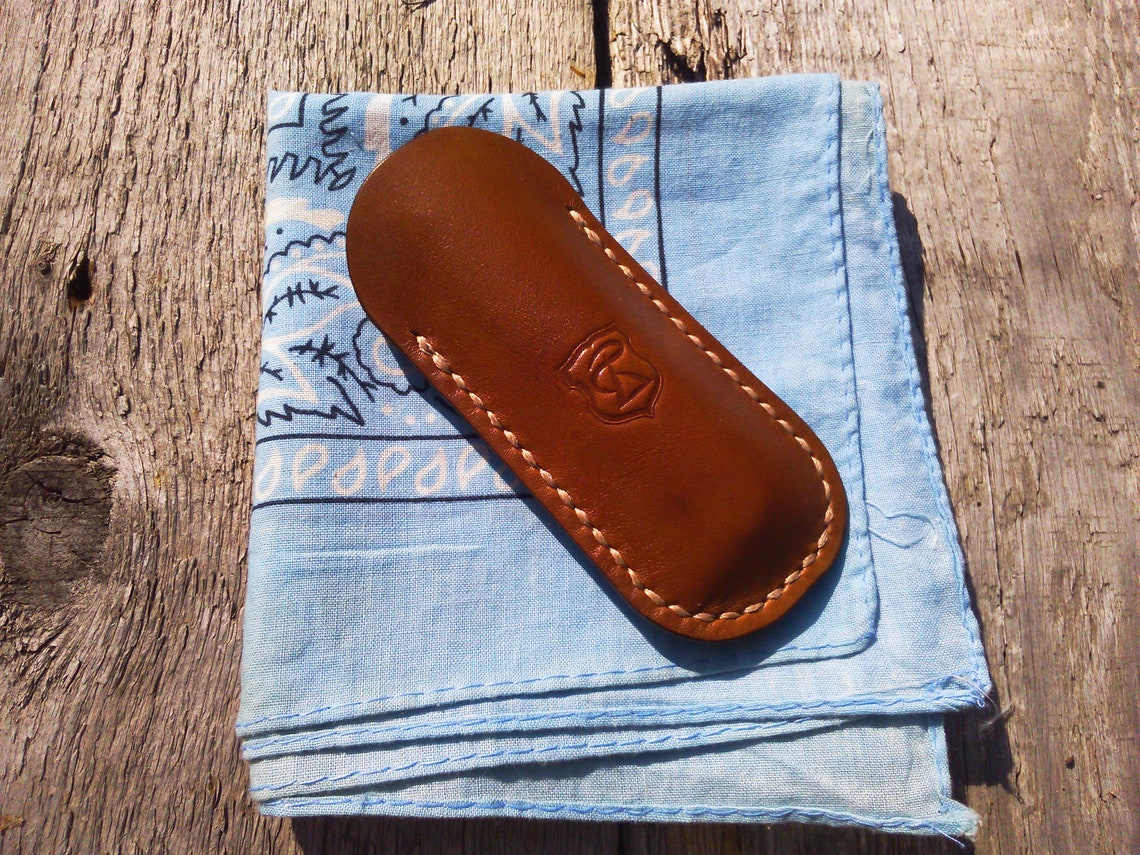 Leather knife pocket pouch / folding knife pouch / knife Etsy