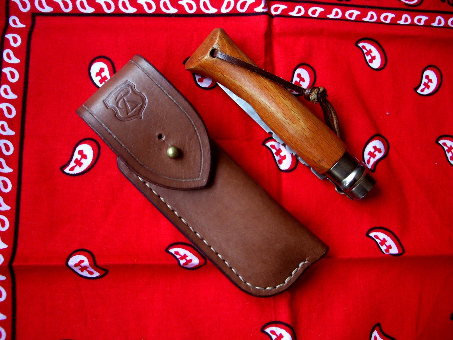 Leather knife belt pouch / folding knife sheath Etsy