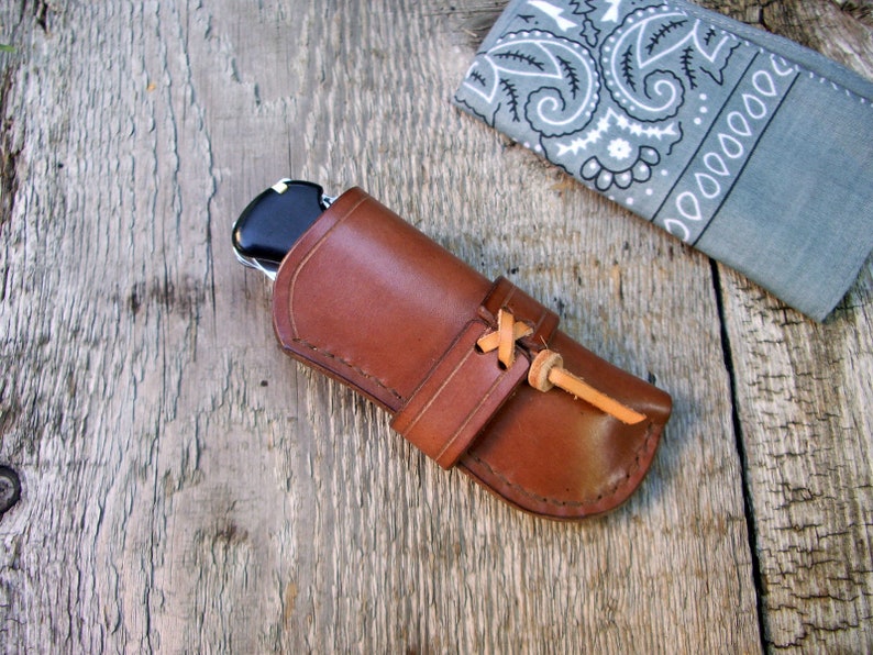 Wild west style leather belt knife pouch / Mexican loop knife Etsy