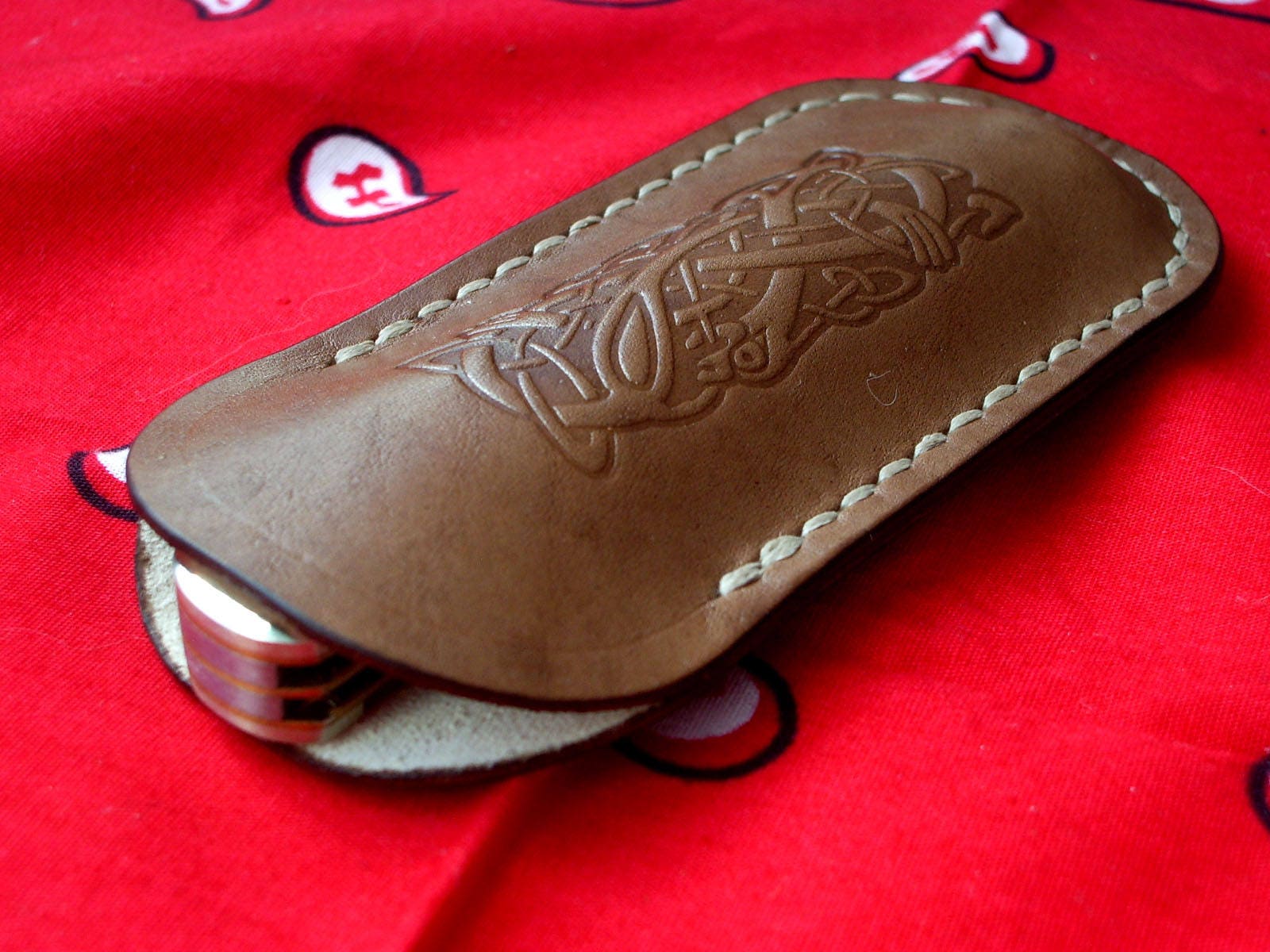 Leather knife pocket pouch / folding knife pouch / knife Etsy