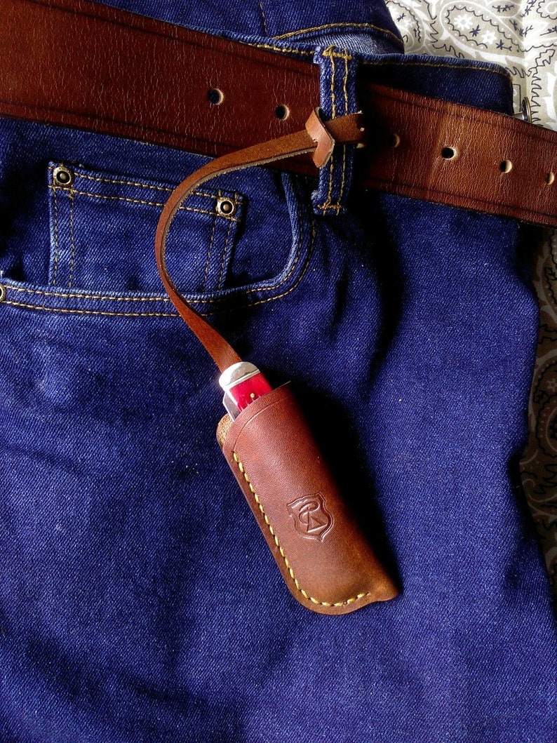 Buckaroo knife pouch / cowboy pouch / knife holder / pocket Etsy