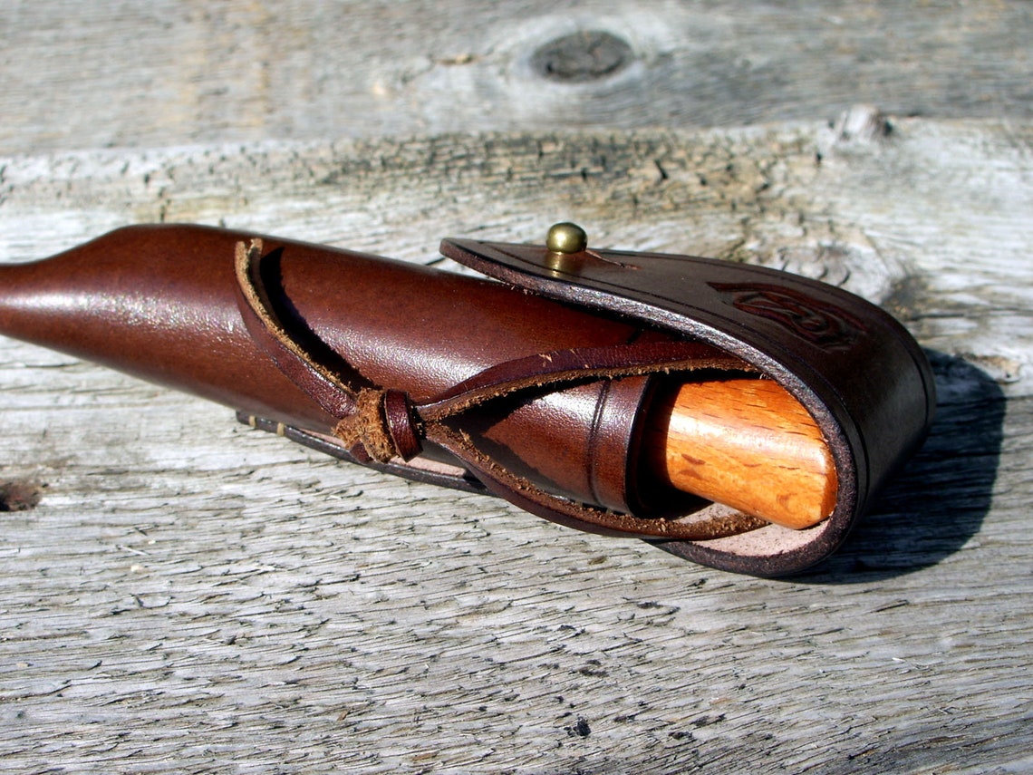 Leather knife belt pouch / folding knife sheath Etsy