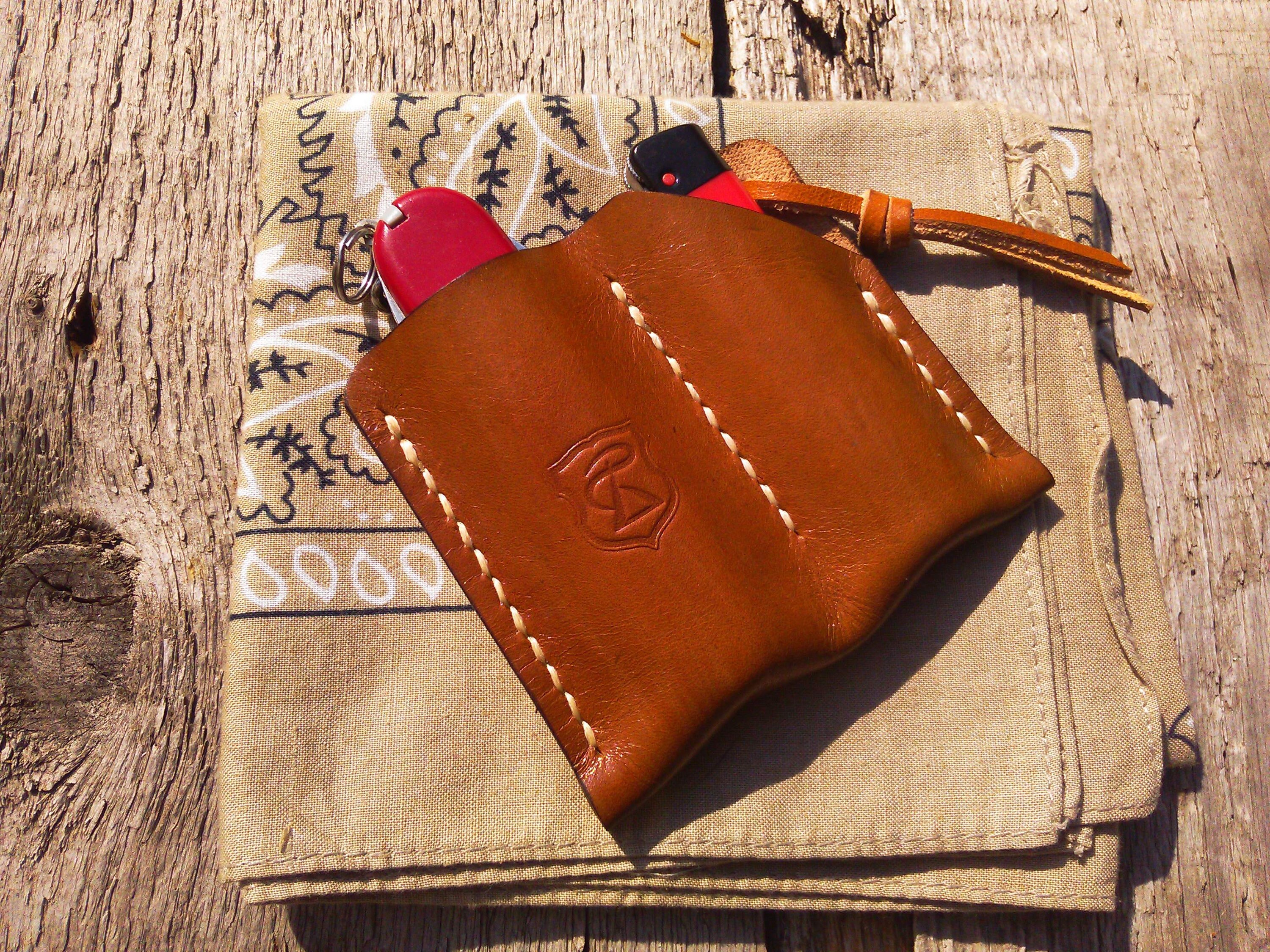 EDC leather pocket organizer / pocket sheath Etsy
