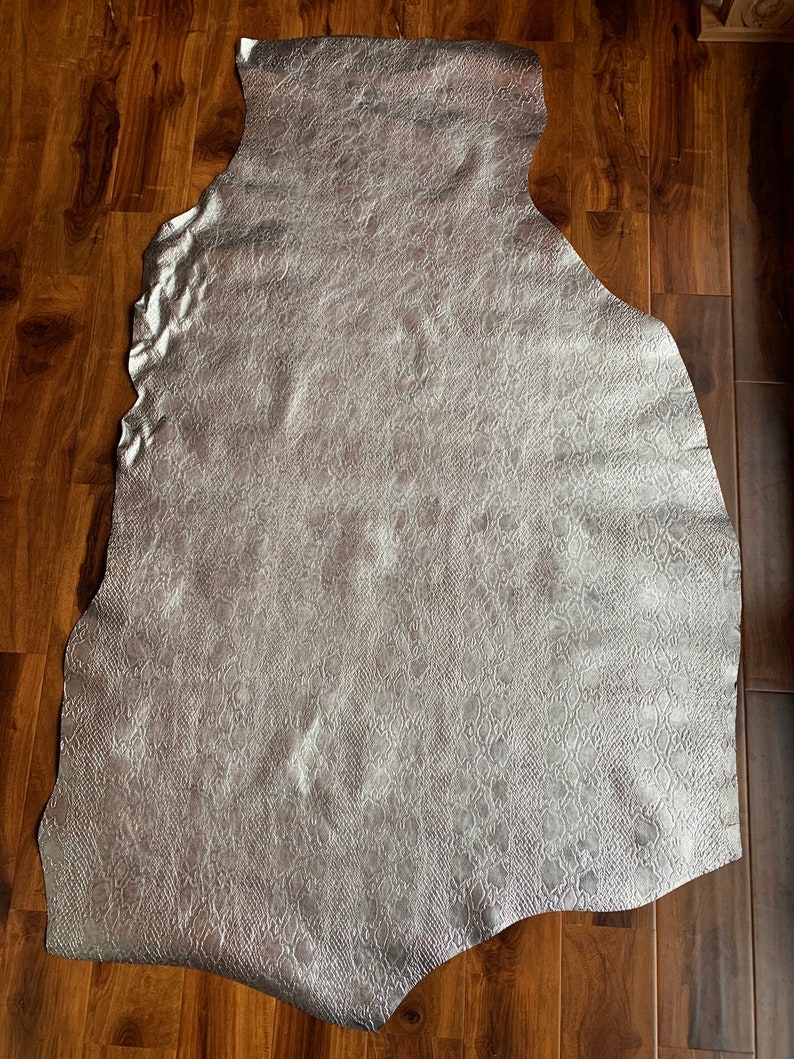 Hide #1 Sliver Python Print Cow Hide Leather