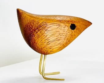 Teak Happy Bird Mid Century Modern / Danish Jacob Hermann Stil Figur