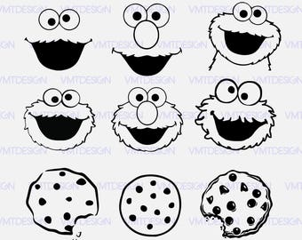 Cookie Monster svg, Elmo svg - Monster svg - Cookie Monster clipart- Cookie Monster digital clip art- files download svg, png, pdf, eps, jpg