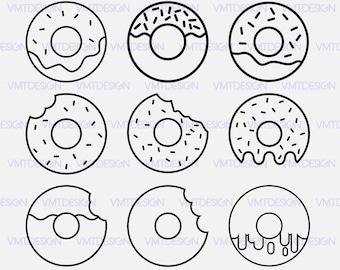 Donut Svg - Donut vector - Donut clipart - Donut digital clipart files gor Design or more download svg, eps, jpg, png