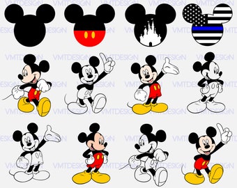 Mickey svg - Mickey Head svg - Mickey Mouse vector - Mickey Head digital clipart for Design or more, files download eps, svg, png, jpg