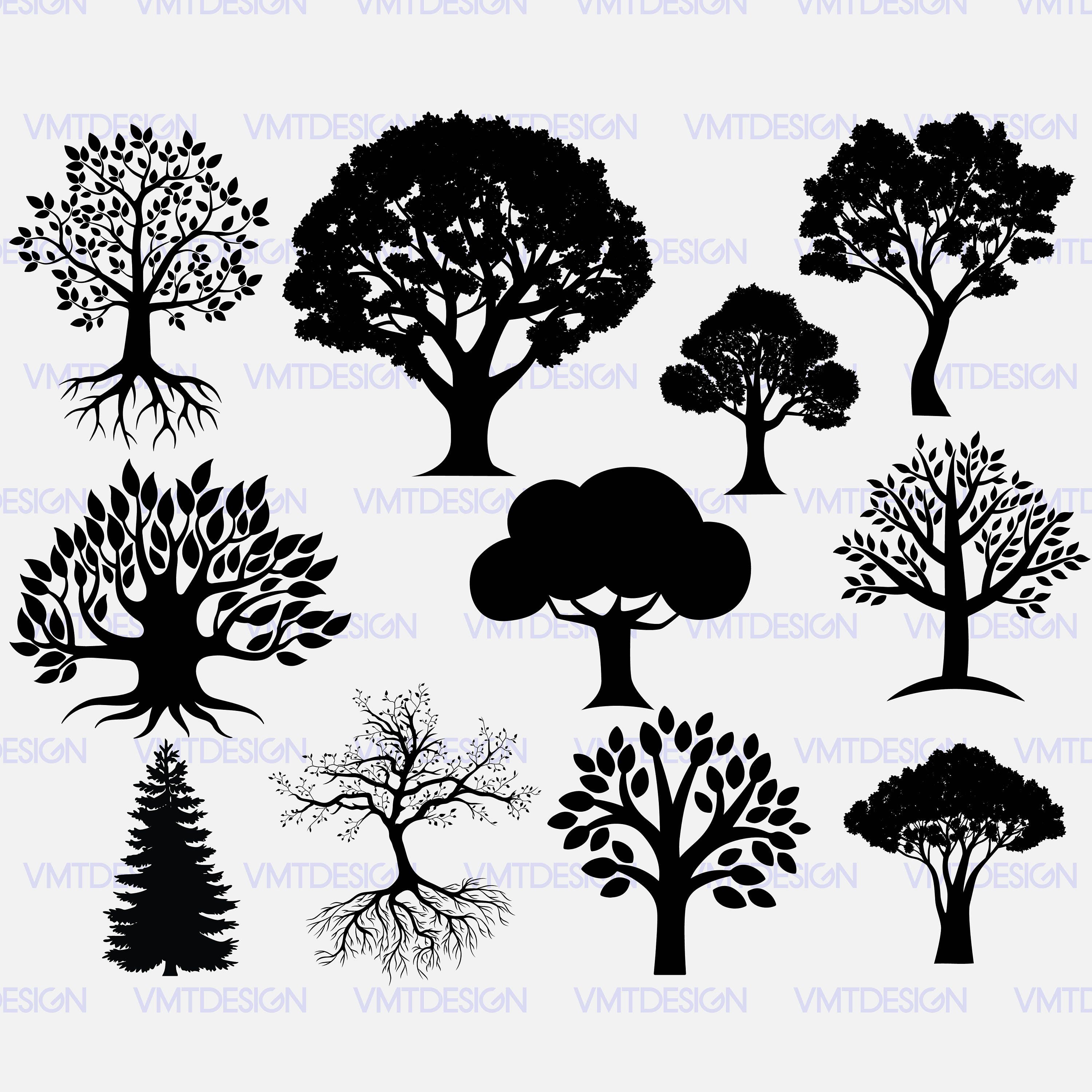 Download Tree svg - Tree Silhouette svg - Tree Silhouette digital clipart for Design or more, files ...