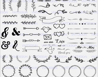 Wedding ornament svg - Wedding ornament vector - Wedding ornament digital clipart for Design or more, files download svg, png, dxf