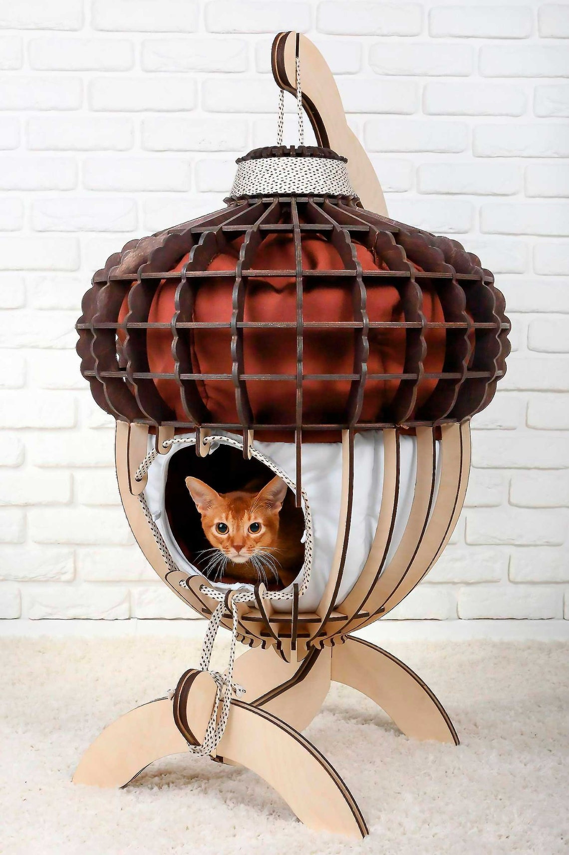 Cat Bed bed for cat Cat House Indoor Cat Houses Cat Bed Etsy