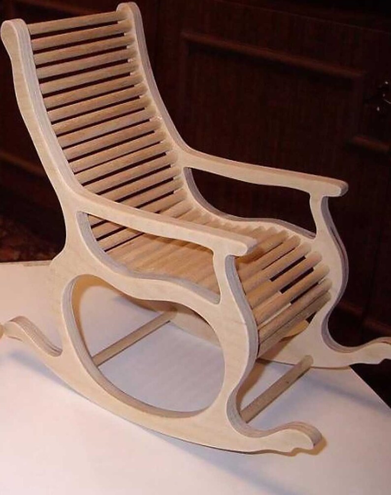 Rocking Chair Vector Plan Rocking Chair For Cnc Woodwork Diy Cdr Digital Download Rocking Chair