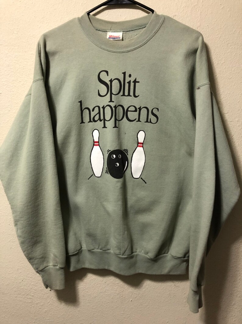 L Vintage Split Happens Crewneck Sweatshirt Size